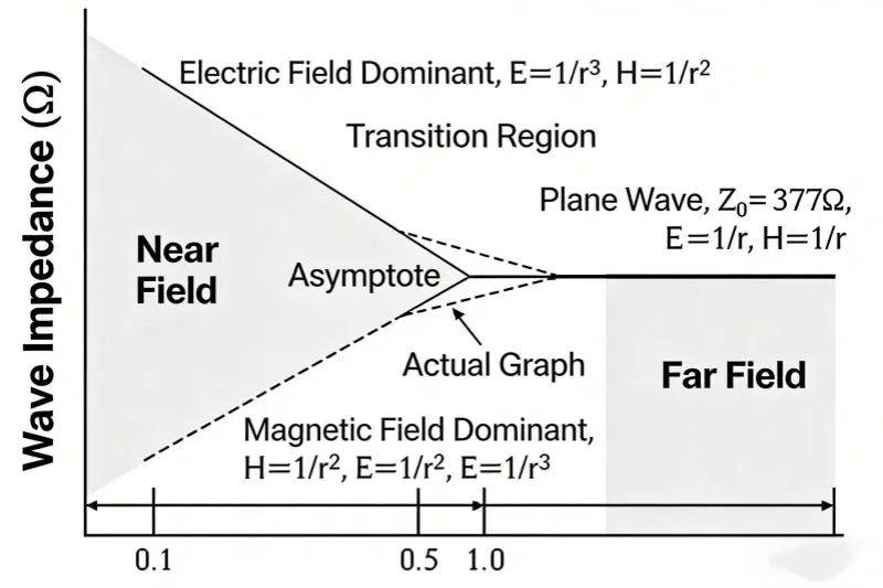 Relationship Between Wave Impedance and Distance