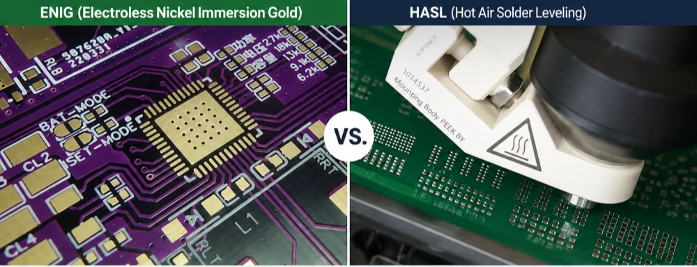 ENIG vs. HASL surface finish comparison