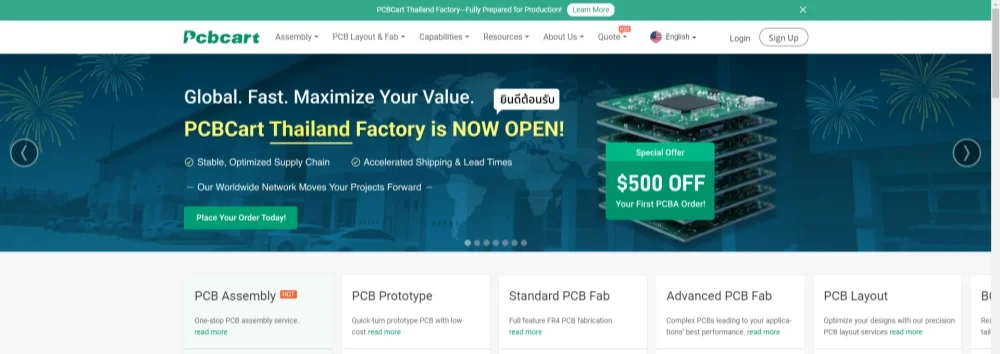 PCBCart logo / facility