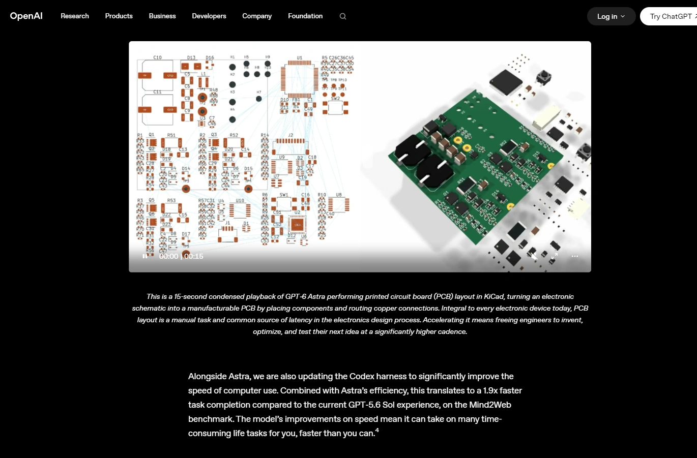 GPT6 Astra PCB demonstration